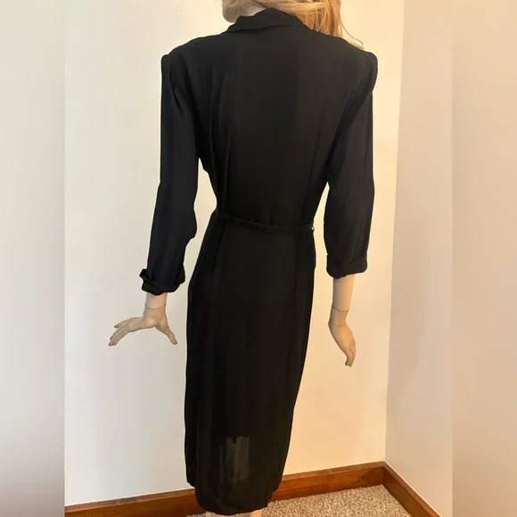 The Perfect Vintage 1940s 50s Little Black Dress VOLUP - Picture 9 of 14